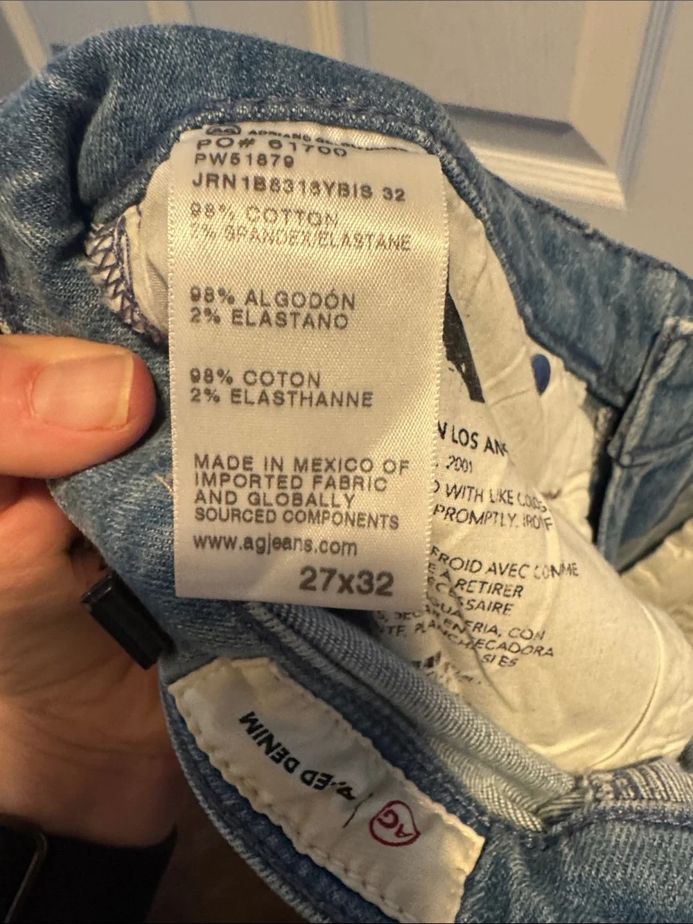 AG Adriano Goldschmied Light Blue Boot Cut Jeans 27x32 - Picture 7 of 10